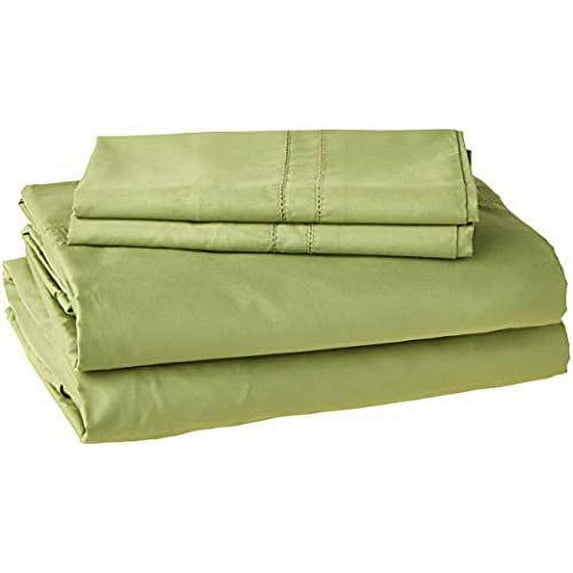 Sleeper Sofa Sleeper Sheet - 400 Thread Count 100% Cotton Sleeper Sofa Fitted Sheet Set Full Sofa Fitted Sheet Moss Solid Fit Up to 4" Inches Deep Pocket Sleeper Sofa Fitted Sheet Only