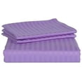 thumbnail image 1 of Sleeper Sofa Sleeper Sheet - 400 Thread Count 100% Cotton Sleeper Sofa Fitted Sheet Set Queen Sofa Fitted Sheet Lavender Stripe Fit Up to 6" Inches Deep Pocket Sleeper Sofa Fitted Sheet Only, 1 of 6