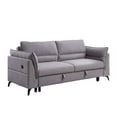 thumbnail image 1 of Sleeper Sofa with Pillow Back and 2 USB Ports, Gray, 1 of 5