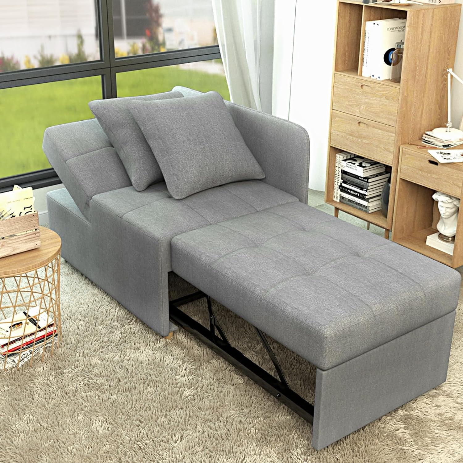 Sleeper Sofas Couch with Pull Out Bed for Living Room,3in1 Small