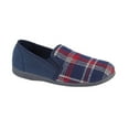 thumbnail image 1 of Sleepers Mens Jim Checked Velour Slippers, 1 of 4