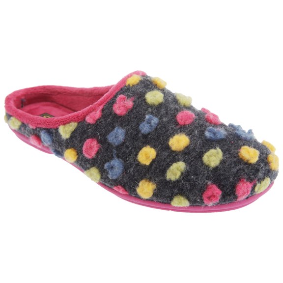 Sleepers Womens Amy Spotted Knit Mule Slippers