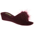 thumbnail image 1 of Sleepers Womens Anne Jewelled Rosette Boa Mule Slippers, 1 of 3