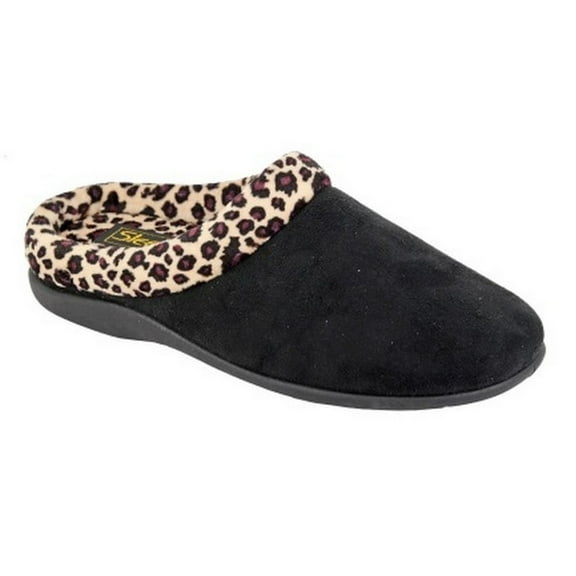 Sleepers Womens Carmen Ocelot Toe In Mule Slippers