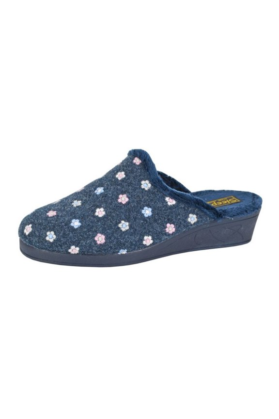 Womens Josephine Floral Embroidery Mule Slippers