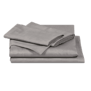 Sleepgram 100% Pure Organic Bamboo Bed Sheet Set 4 Pieces (Twin XL, Grey)