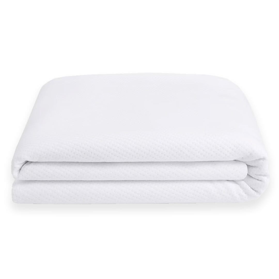 Twin White Cotton Breathable Mattress Protector with Gel Layer