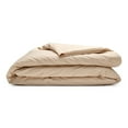 thumbnail image 1 of Sleepgram Supima 400 Thread Count Cotton Zippered Duvet Cover, Twin, Sand, 1 of 10