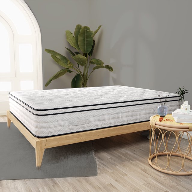 Sleephome 12” Hybrid Foam and Pocket Spring Mattress, Medium Plush