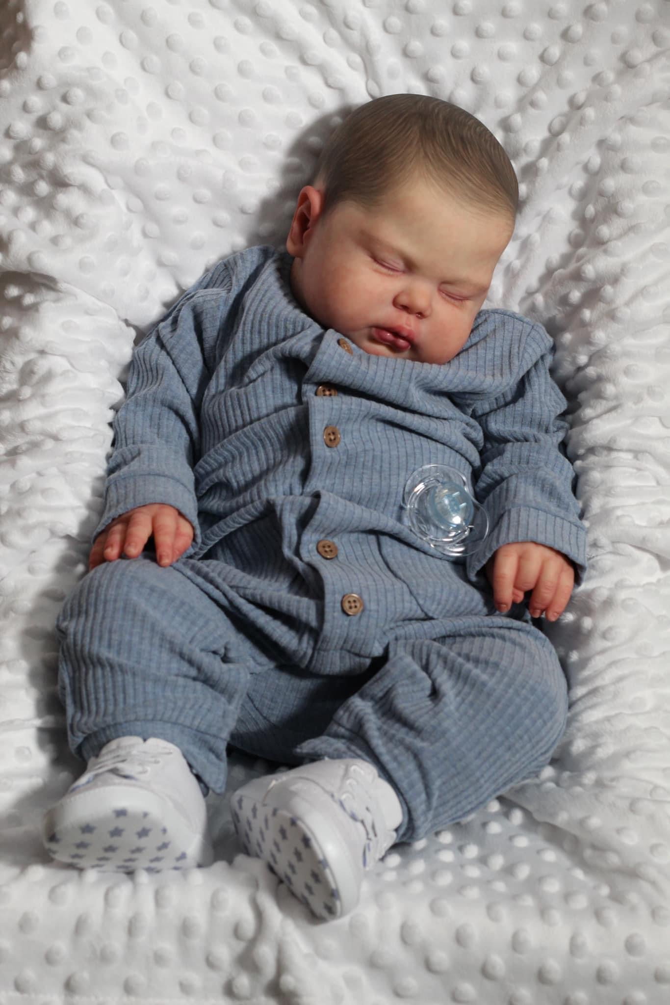 Sleeping 24 inch Reborn Baby Dolls - Realistic Newborn, Soft Weighted Cloth Body, Adorable Poseable Real Life Doll with Accessories – Gift for Kids Age 3+