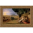 thumbnail image 1 of Sleeping 24x18 Gold Ornate Wood Framed Canvas Art by Puvis de Chavannes, Pierre, 1 of 2