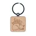 thumbnail image 1 of Sleeping Angel Cat Loss of Pet Square Keychain Charm Tag - Engraved Wood, 1 of 6