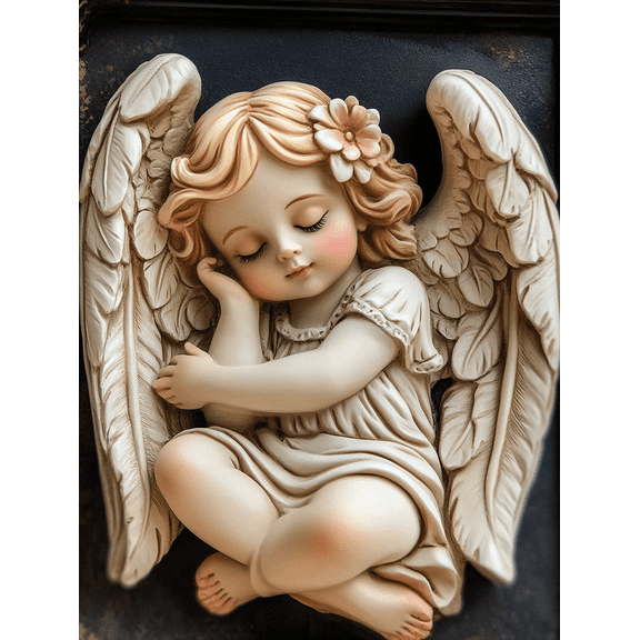 Sleeping Angel Decorative Painting/Canvas Art Suitable for Decorating Living Room Bedroom Study Office Nursery Hallway Entrance Apartment Gallery Restaurant Hotel and Cafe.
