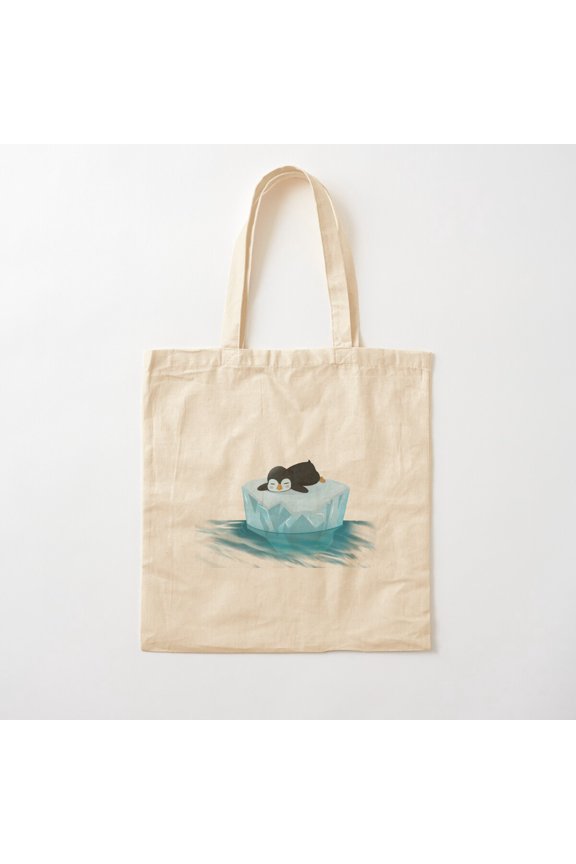 Sleeping Auk Canvas Tote Bags, Reusable Shopping Bag