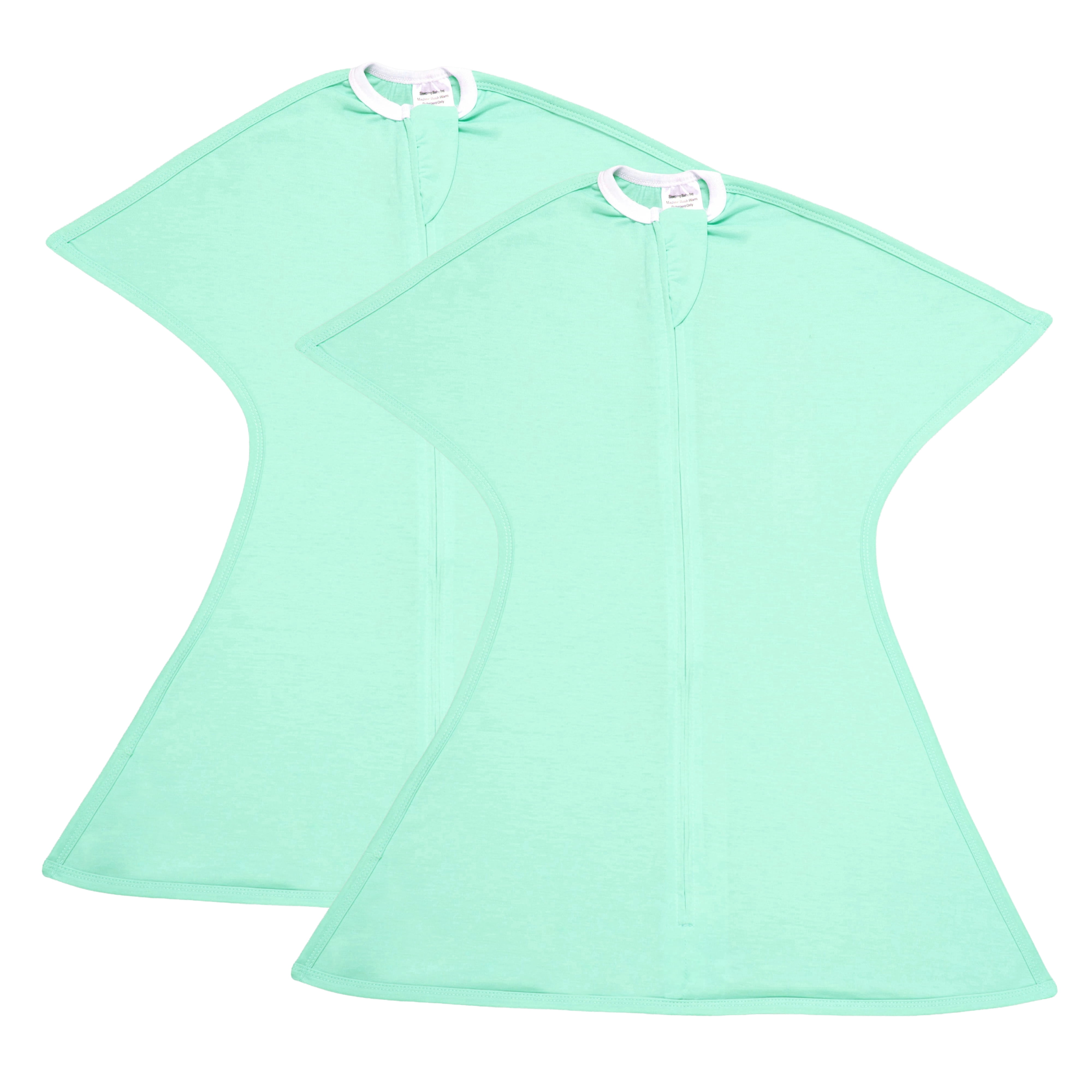 SleepingBaby Zipadee-Zip Transition Swaddle for Self-Soothing & Better Sleep, 2-Pack, Mint, Large (12-24 Months)