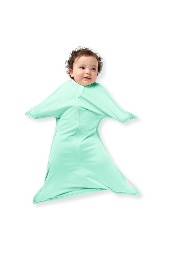 SleepingBaby Zipadee-Zip Transition Swaddle for Self-Soothing & Better Sleep, Mint, X Small (3-6 Months)