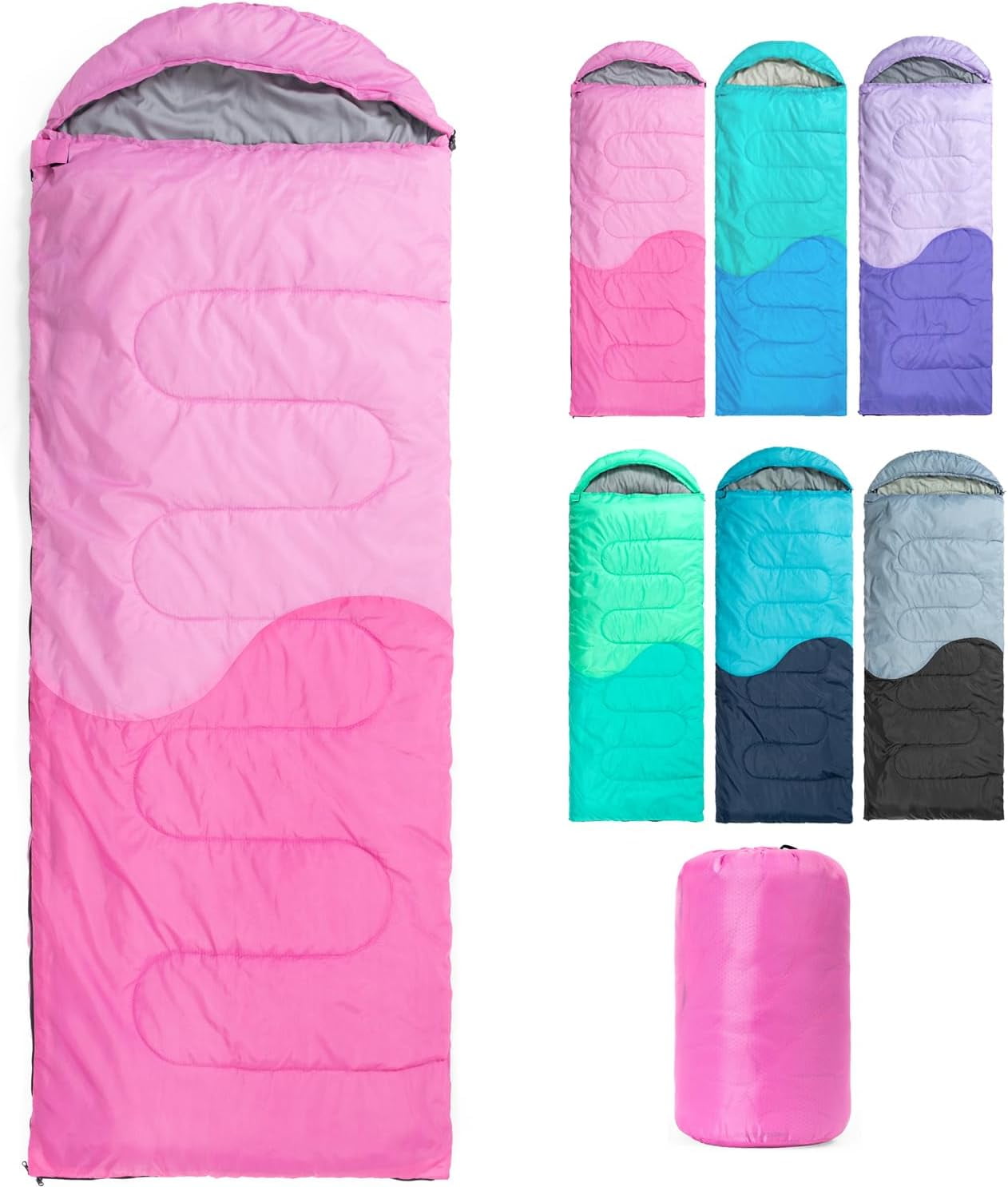 Sleeping Bag  Seasons Suitable for Adult Boys and Girls Camping and Hiking - Warm and Cold Weather Light Poop Carrying Compression Bag Suitable for Spring, Summer, Autumn, and Winter Backpacking Tra