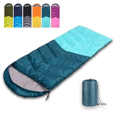 Sleeping Bag 4 Seasons Adults & Kids for Camping Hiking Trips Warm Cool Weather,Lightweight and Waterproof with Compression Bag,Indoors Outdoors Activities