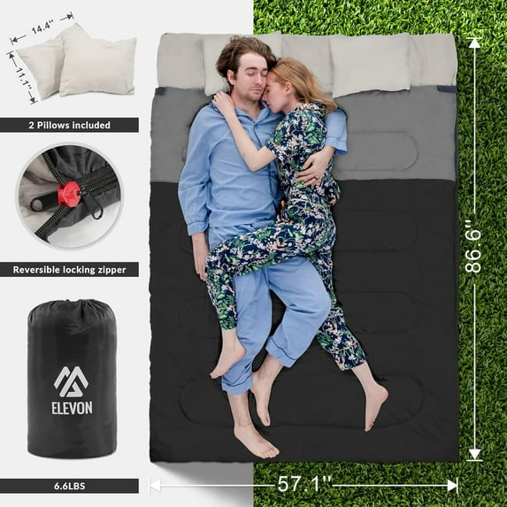 Sleeping Bag for Adults Teens Kids Cold Warm Weather, Portable Waterproof & Lightweight, Compact with Compression Sack, for 3-4 Seasons Camping, Backpacking, Hiking, Travel, Indoors Outdoors