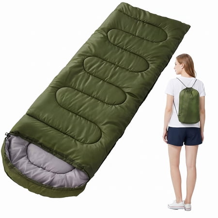 BN-LINK 2-In-1 Blanket & Sleeping Bags for Adults, 3-Season Cold & Warm Weather, Lightweight Waterproof Camping Sleeping Bag for Hiking, Traveling