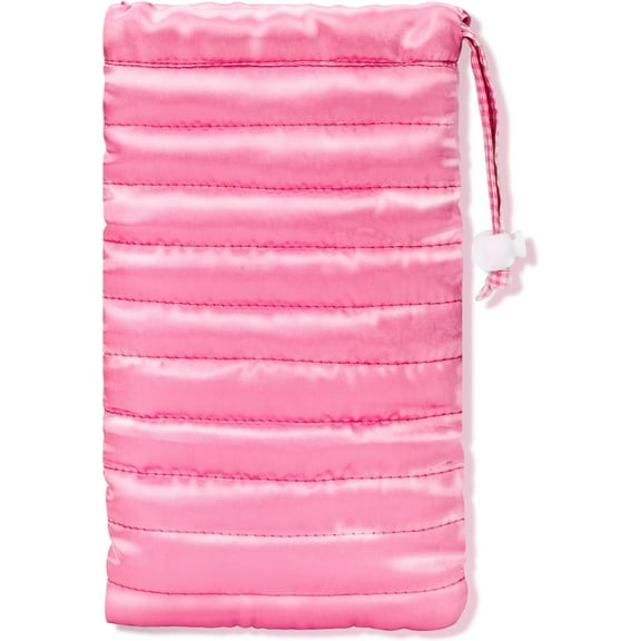 Sleeping Bag for Ice Roller for Face - Ideal for Keeping Ice Rollers Clean in the Freezer - Insulated for Extra Coldness - With Drawstring - Cute Pink Cosmetic Bag - Eye Mask and Gel Pack Storage