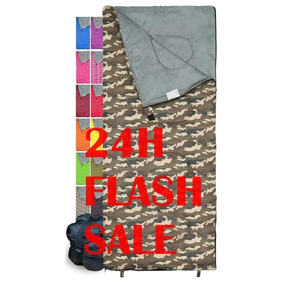 Sleeping Bag Indoor & Outdoor Use. Great for Kids, Boys, Girls, Teens & Adults. Ultralight and Compact Bags are Perfect for Hiking, Backpacking & Camping