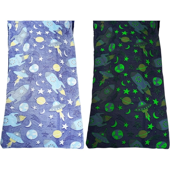 Sleeping Bag for Kids Glow in The Dark Slumber Bag for Girls and Boys Toddler Nap Mats, 62" x 28" Soft and Comfortable for Sleepover, Daycare, Preschool, Kindergarten