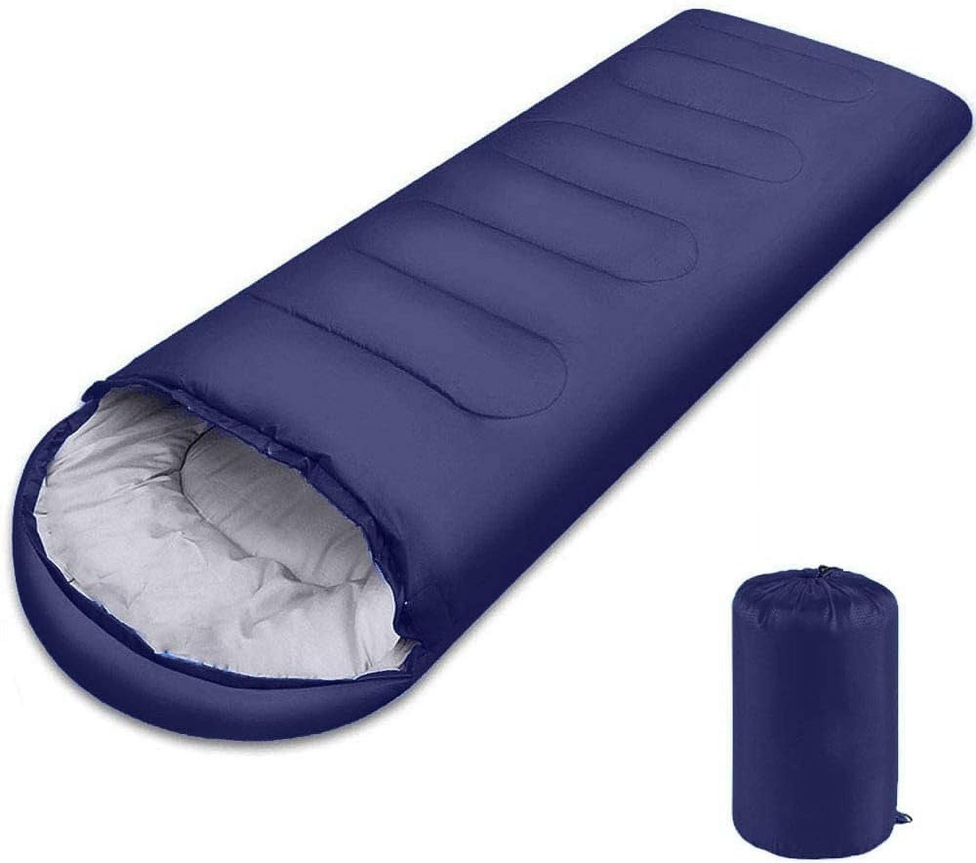 Sleeping Bag, Lightweight Spring/Summer Weather Sleep Bags for Kids Adults Girls Women, Microfiber Filled 15-25 Degree for Backpacking/Hiking/Camping/Mountaineering with Compression Sack