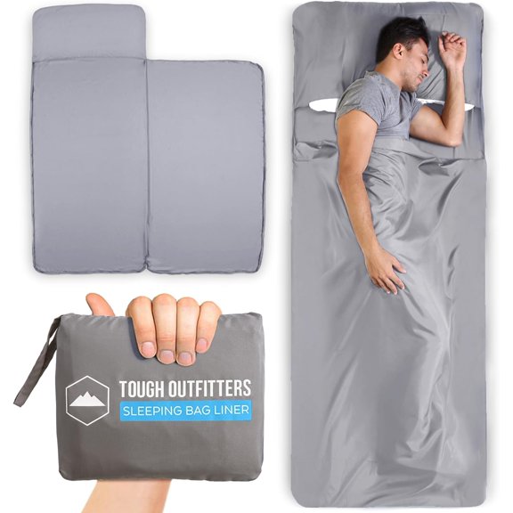Sleeping Bag Liner - Adult Sleep Sack & Travel Sheets for Hotel Sack, Camping Liners Cold Weather