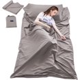thumbnail image 1 of Sleeping Bag Liner Camping Sheets Travel Sheets for Hotel Lightweight Hotel Sheet Compact Sleep Bag Sack Breathable Travel Sleeping Bag for Hotels Camping Youth Picnic Adult Compact Sacks, 1 of 16