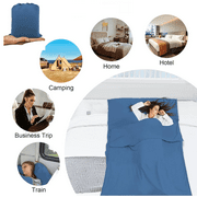 Sleeping Bag Liner,Travel Sheet & Adult Sleep Sack, Camping Sheets Travel Sleep Sack for Backpacking,Hotels & Hostels -Lightweight Single &Double Travel Sheet Camping Sheets