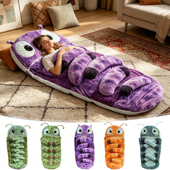 Sleeping Bag Soft Plush Lounging Sack Adjustable Drawstring Design Cozy Portable Nap Pod For Bedroom Dorm Indoor Rest Travel Use