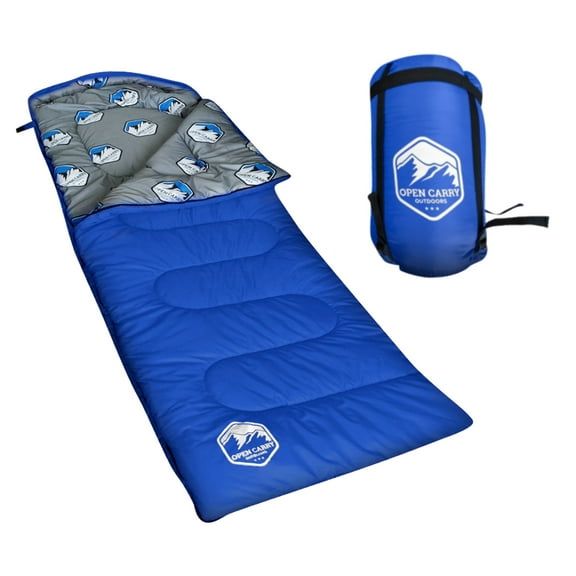 Open Carry Outdoors 32 ºF Rectangular Sleeping Bag, Blue
