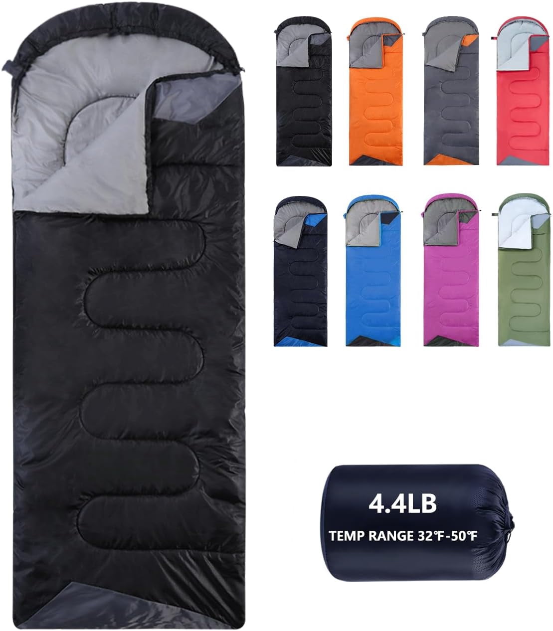 0 Degree Mummy Sleeping Bag For Adults – 3-Season Cold Weather Camping, Lightweight & Waterproof