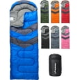 thumbnail image 1 of Sleeping Bags for Adults Cold Weather & Warm - Backpacking Camping Sleeping Bag for Kids 10-12, Girls, Boys - Lightweight Compact Camping Essentials Gear Accessories Hiking Sleep Must Haves, 1 of 10