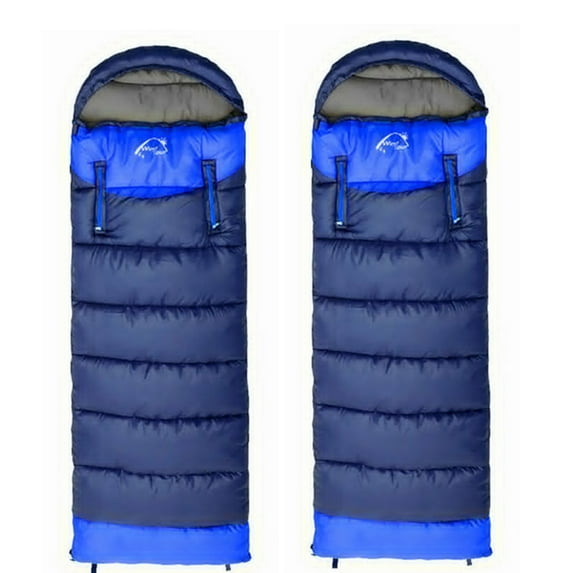 Sleeping Bags for Adults & Kids, Backpacking Lightweight Waterproof Cold Weather Sleeping Bag for Girls Boys Mens for Warm Camping Hiking Outdoor Travel Hunting with Compression Bags, 1.95kg, Blue