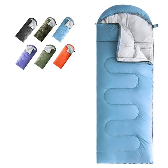 Sleeping Bags for Adults Kids with Compression Sack Portable and Lightweight for 3-4 Season Camping, Hiking,Waterproof, Backpacking and Outdoors(Sky blue)