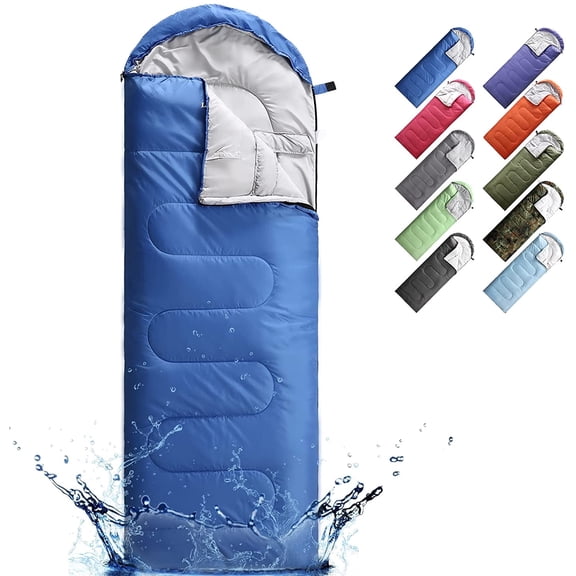 FAIRYLAND Sleeping Bags for Adults Teens Kids with Compression Sack Portable and Lightweight for 3-4 Season Camping, Hiking,Waterproof, Backpacking and Outdoors Dark blue