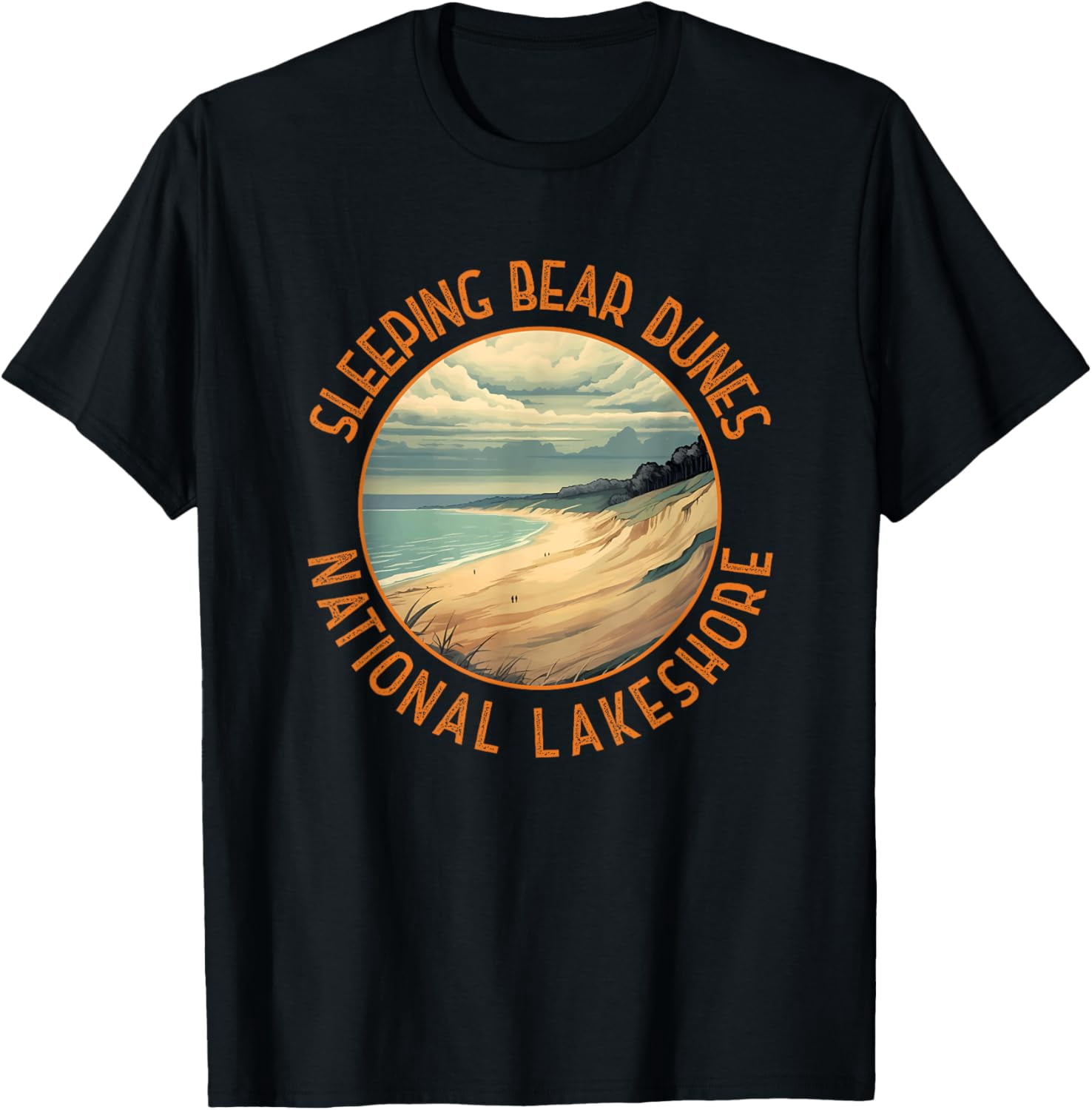 Sleeping Bear Dunes National Lakeshore Distressed Circle TShirt