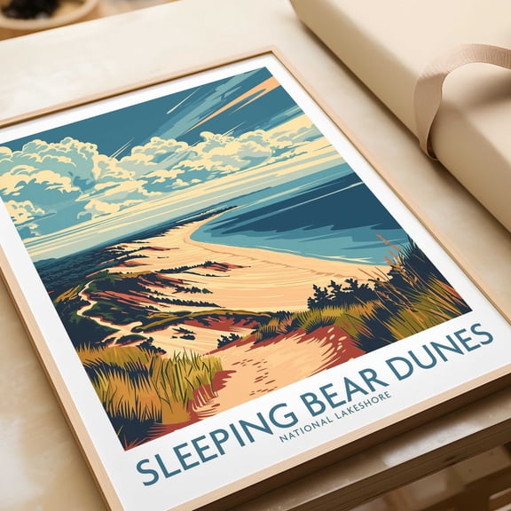 Sleeping Bear Dunes Travel Print Travel Print Wall Art Poster Gift Home Decor Art Lover Gi