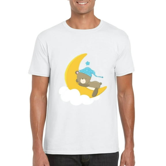 Sleeping Bear Little Bear Bear On The Moon Cute Animal T-Shirt, for men & women, up to size 5XL