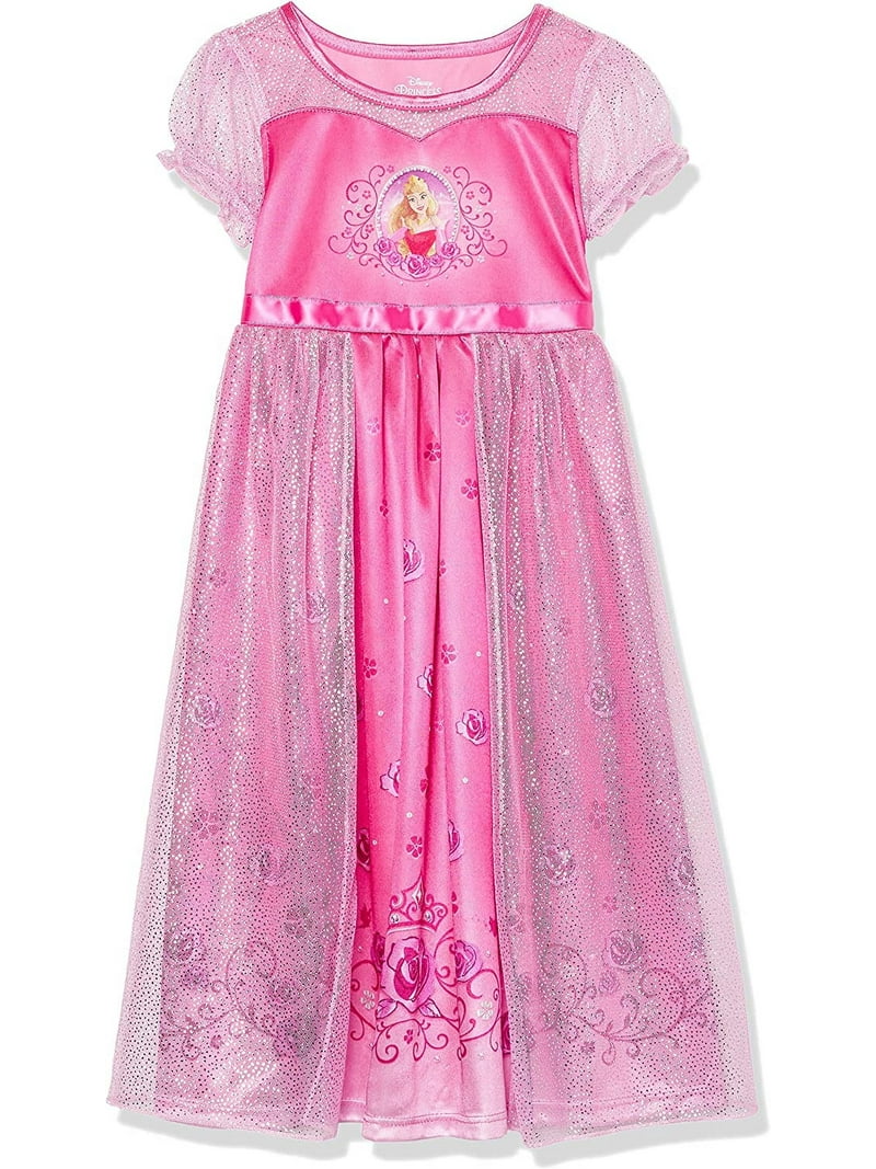 Princess Toddler Girl's Aurora Fantasy Pajama Gown, Kids Nightwear