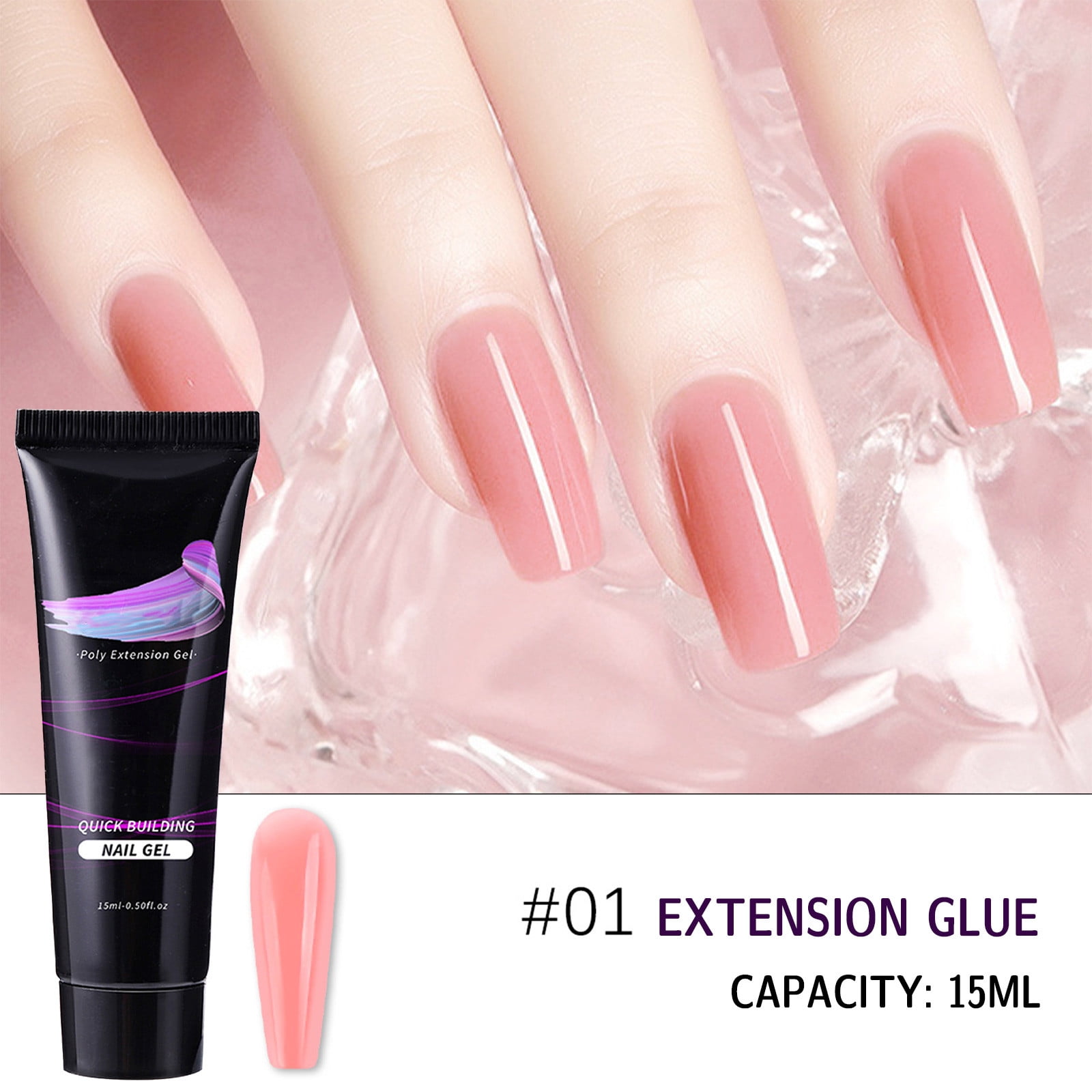 Nail Bottle Coffin Nails Tips Full Cover Gel Extension Sculpting Gel Clear Nails French Manicure Pen Gel Gel Medium Glue Glam Nail Salon Form 1099c Nail Gel Set Bling Gel Sculpting Gel Nails