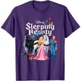 thumbnail image 1 of Sleeping Beauty Characters DTG Print Unisex T-Shirt,Purple Color,Size 3T, 1 of 5