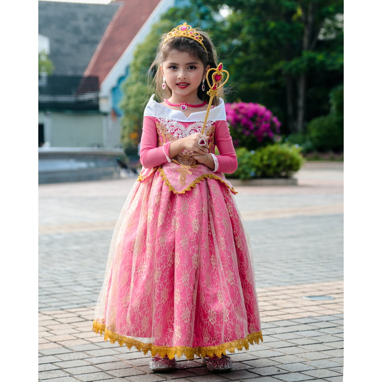 Kids Dresses For Girl Baby Long Party Sleeping Beauty Cosplay Costume Anna  Elsa Dress Girl Princes