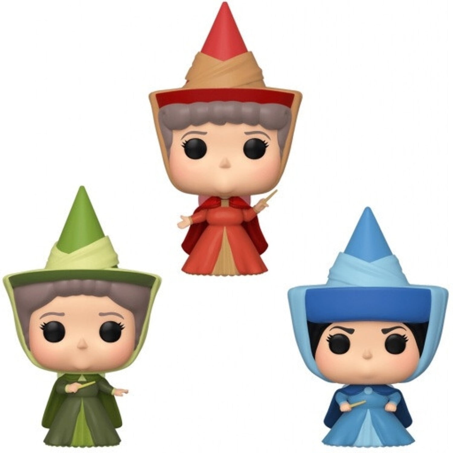 Funko Pop! Disney Sleeping Beauty 3 Pack Fauna, Flora Merryweather 2020 Spring Convention Exclusive