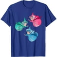 thumbnail image 1 of Sleeping Beauty Good Fairies Flora Fauna Merryweather DTG Print Unisex T-Shirt,Royal Blue Color,Size 3T, 1 of 5