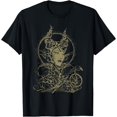thumbnail image 1 of Sleeping Beauty Maleficent Crow Branches DTG Print Unisex T-Shirt,Black Color,Size 5XL, 1 of 5