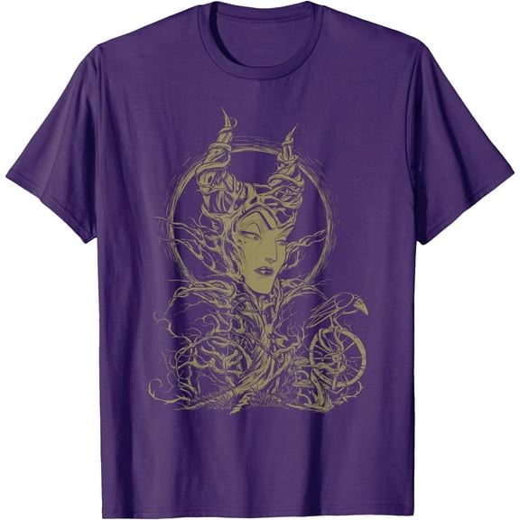 Sleeping Beauty Maleficent Crow Branches DTG Print Unisex T-Shirt