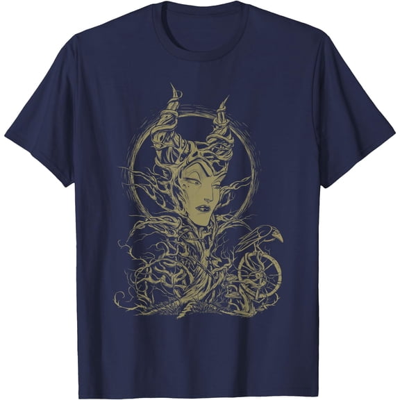 Sleeping Beauty Maleficent Crow Branches DTG Print Unisex T-Shirt